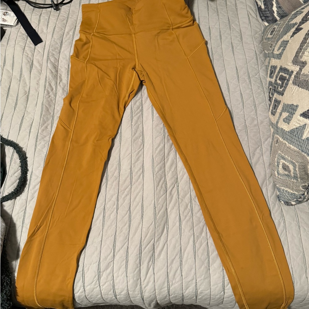 Mustard yellow lululemon align leggings